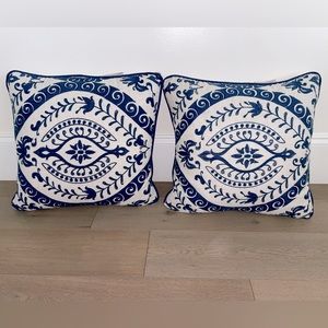 Throw Pillows-  down inserts included